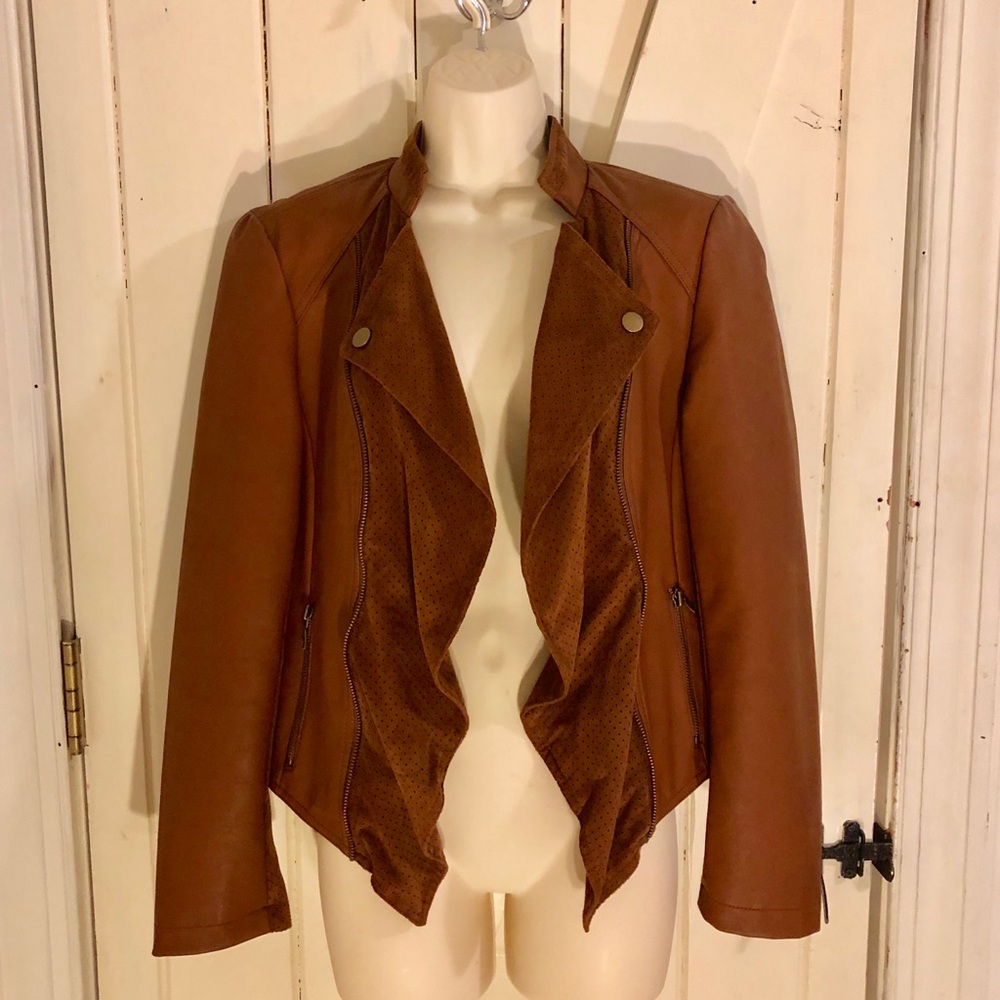 NWOT INC casual brown jacket, size M